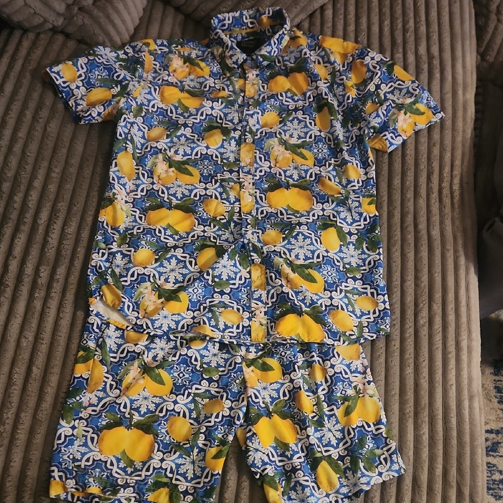 Triumph Lemon Print Pajama Set for Kids